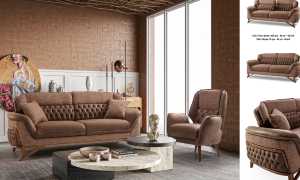 Canapea Brem Sofa Set Extensibila 240x90x100 plus 2 fotolii