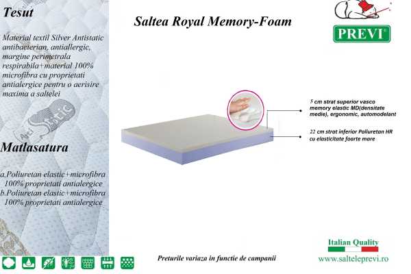 Saltea Royal Memory-Foam